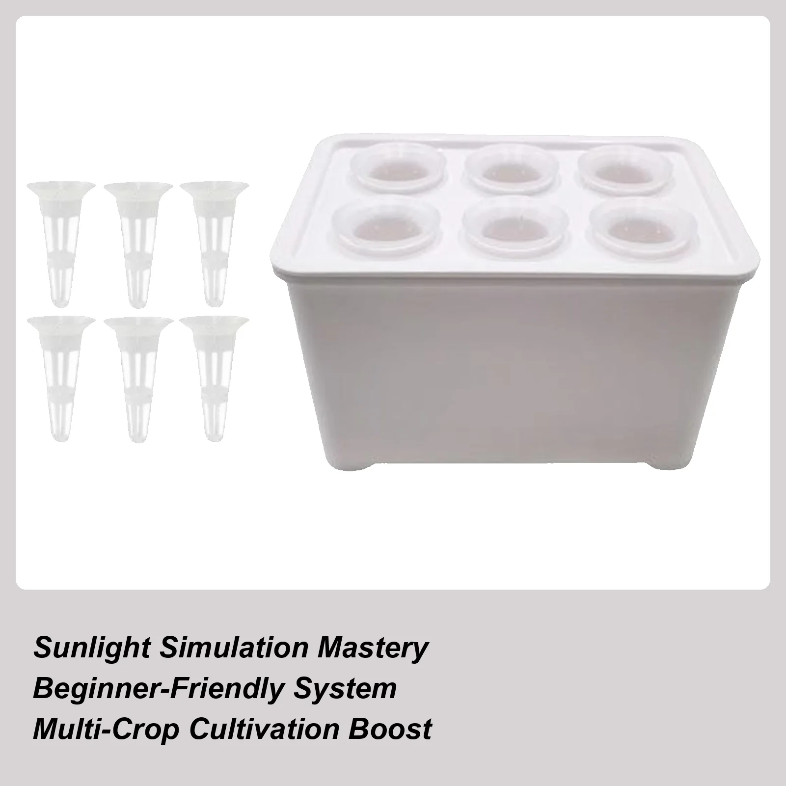 

Indoor Hydroponic System 6-Holes Seedling Kit Garden Cultivation Box For Vegetables Flowers Fruits Indoor Outdoor Garden