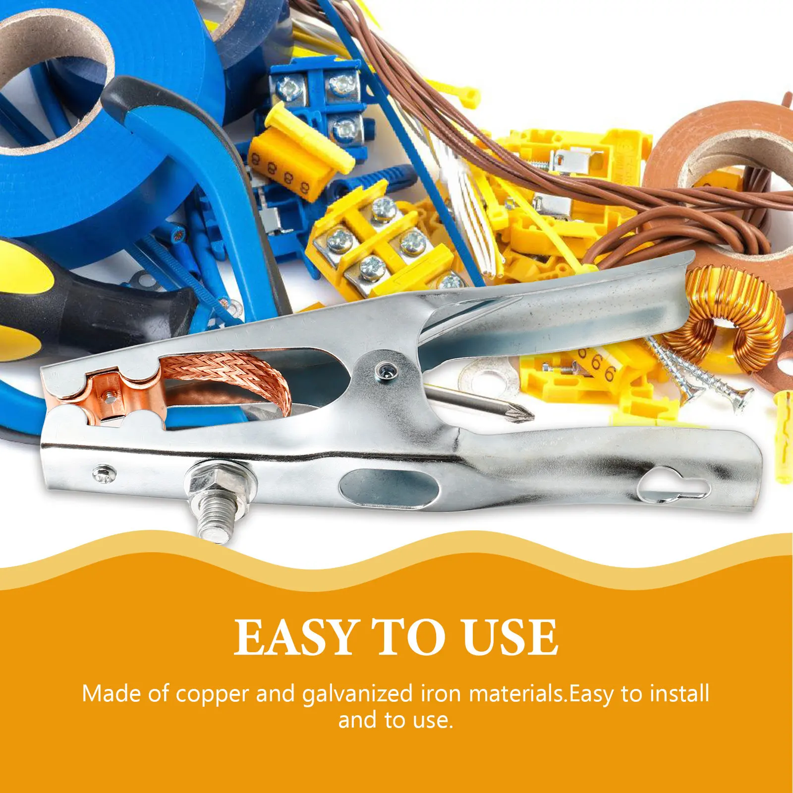 1Pcs Professional Earth Ground Clip 500A Welding Electrode Holder Ground Clamp Welding Tool Welder Accessories