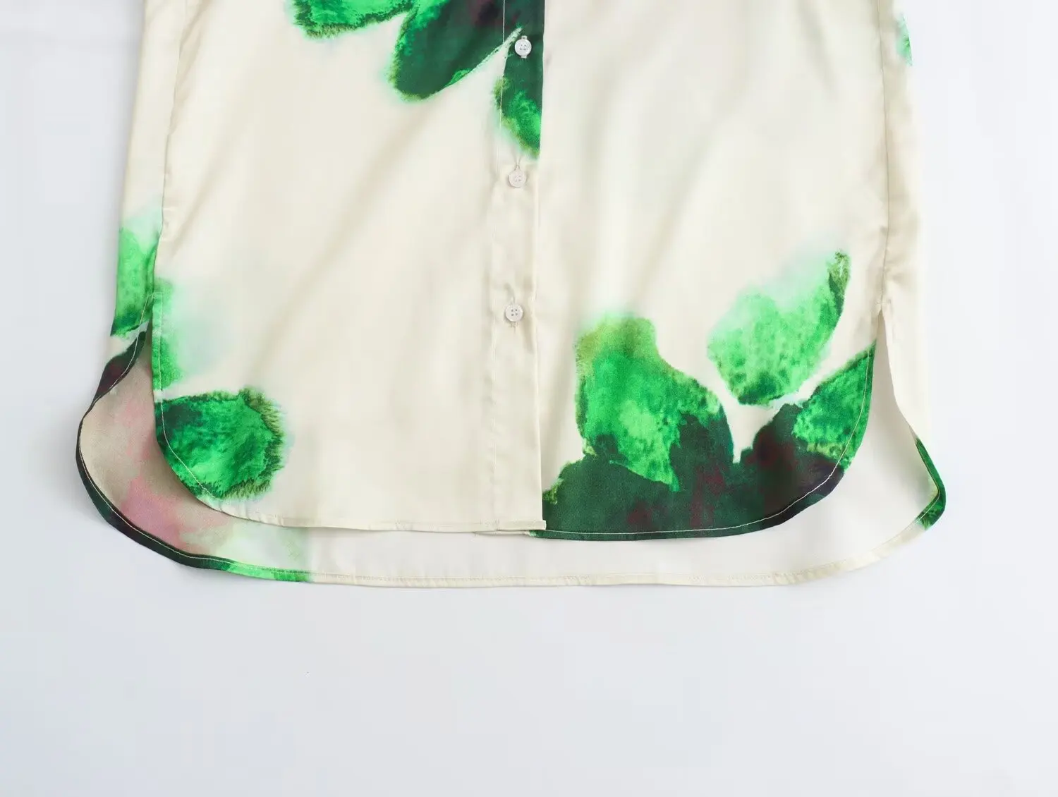 JNLEAOG Casual Print irt Women's Faion Street Sle Polyester Long Sve Floral Patterned Drapey Versatile Autumn New Ar...