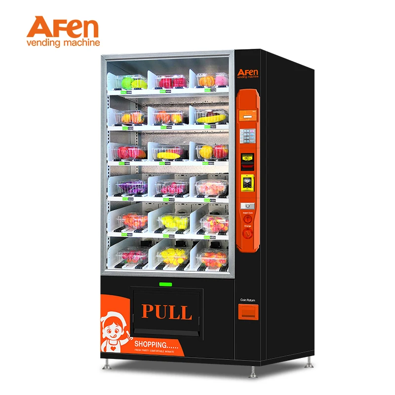 AFEN Intelligent Fresh Food Vegetables and Sandwich Vending  With Elevator System Vinding