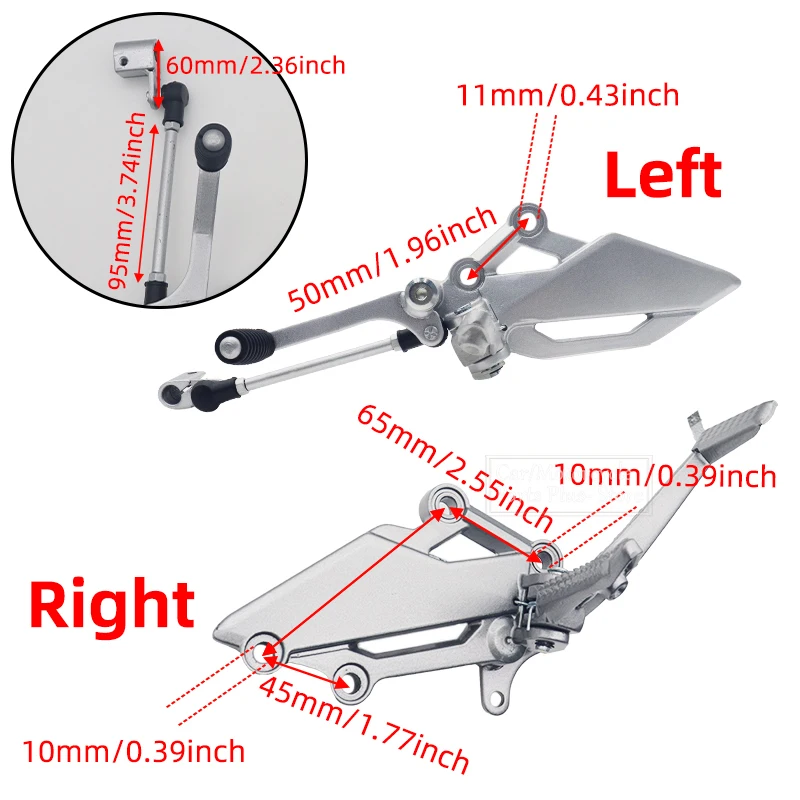 Motorcycle Accessories 2Pcs/Pair Pedal Shifter Motorcycle Shift Lever Foot Peg Bracket For KAWASAKI NINJA Aluminum Mount Bracket