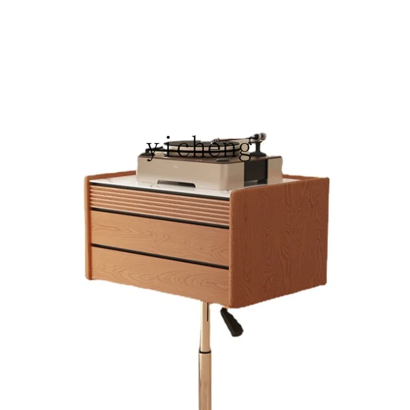 

Solid Wood Lifting Cabinet Sofa Side Table Stone Plate Side Cabinet Side Cabinet Corner Table Bedroom Bedside Table
