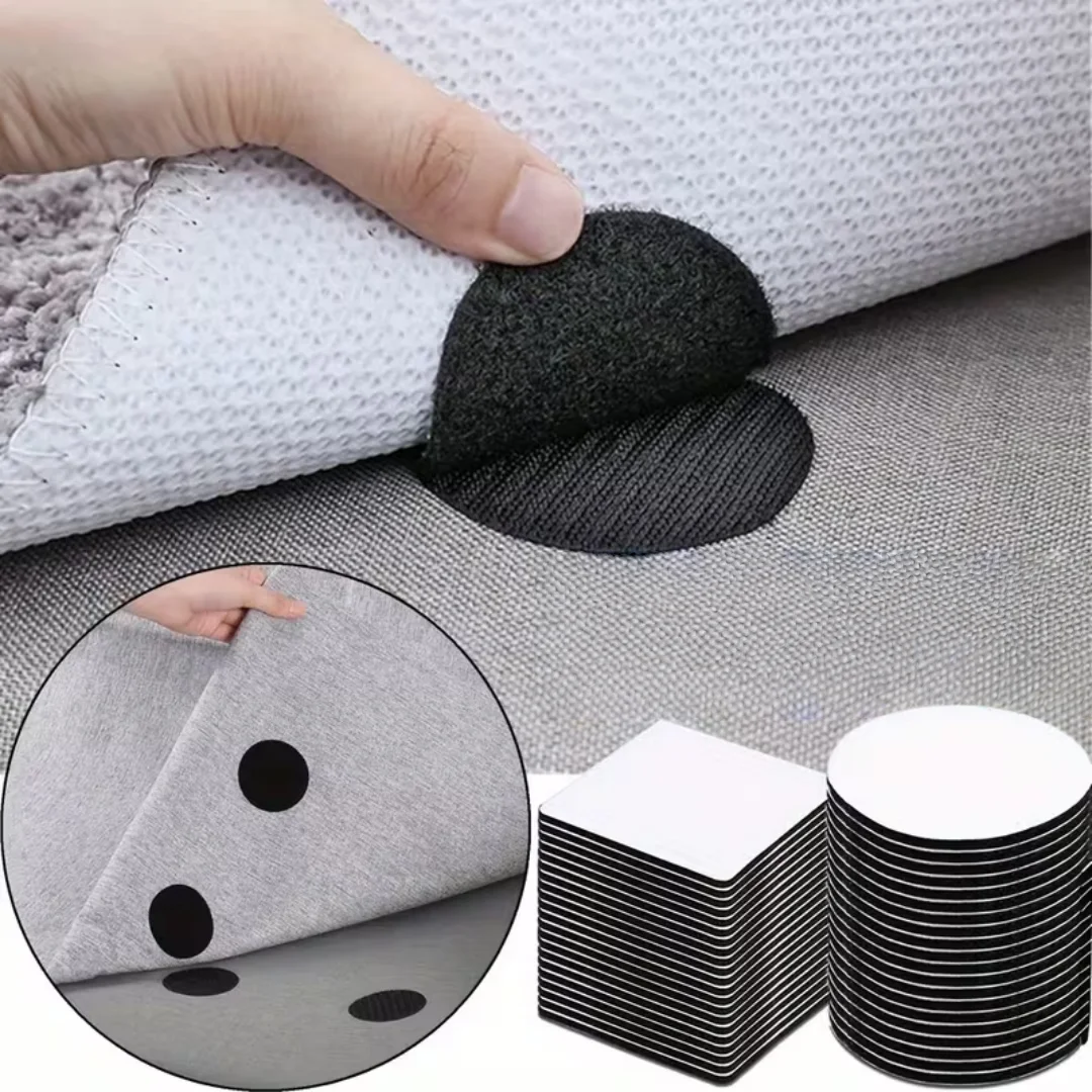 10pair Anti-Curling Carpet Tape - Suitable for Non-slip Flooring, Mattresses, Sofas, and Furniture Protection in Homes