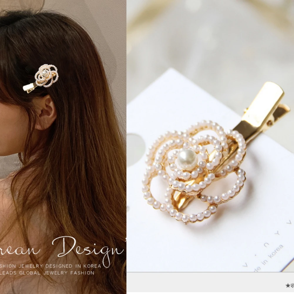 

Rhinestone Crystal Flower Alligator Hair Clips Fancy Crystal Duckbill Hair Clips for Women Girls Hair Styling Tools Accessories