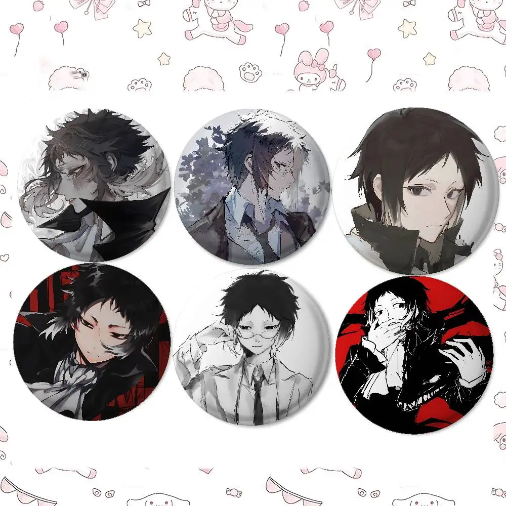 R-Ryunosuke Akutagawa Badges Tinplate Soft Button Pin Brooch Metal Badge Custom Jewelry Accessories Hat Bag Lapel