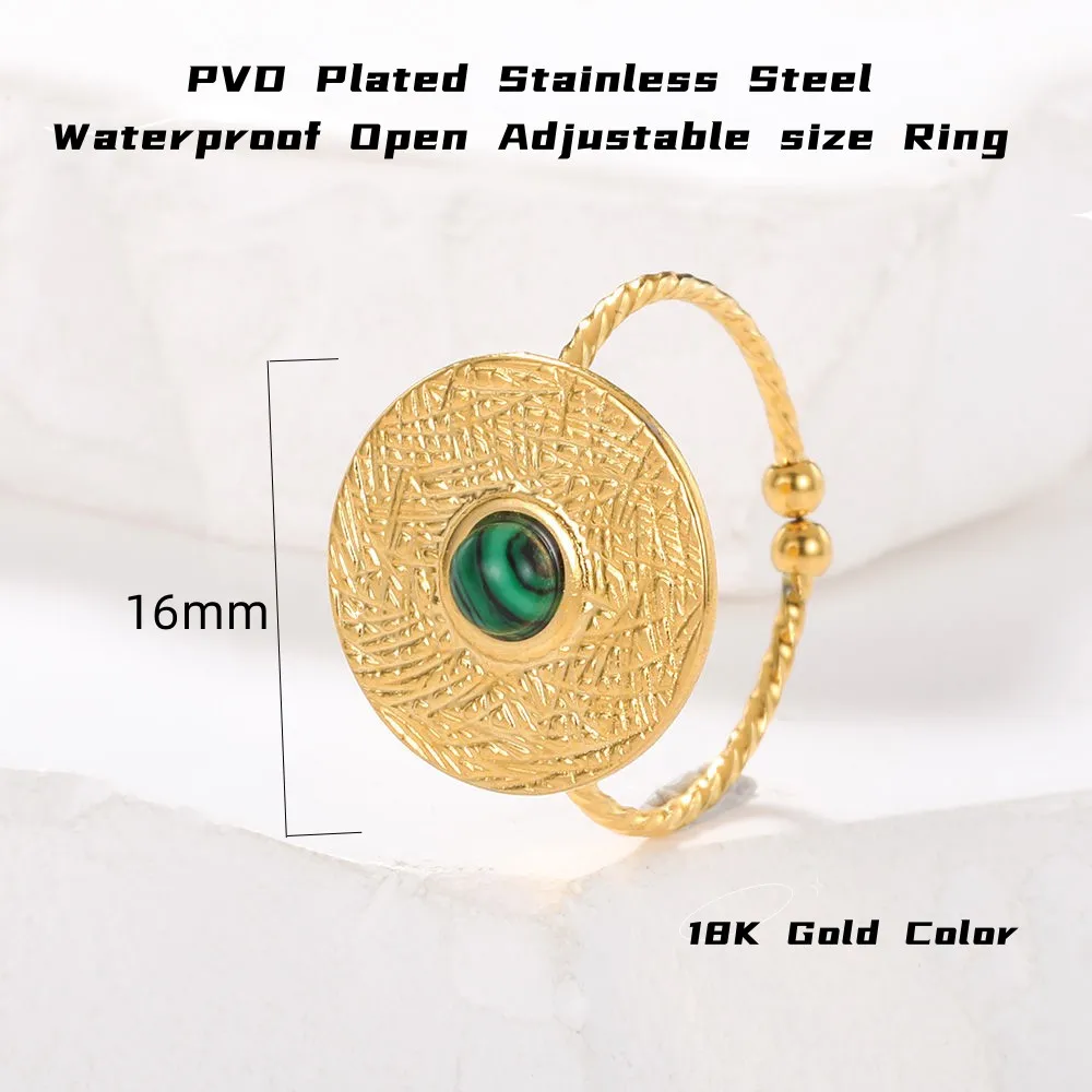 خاتم رائع من gattvللنساء مصنوع من الكريستال الطبيعي الأرجواني خاتم من الفولاذ المقاوم للصدأ مجوهرات خاتم anillos finos para mujer هدية عيد الميلاد #4