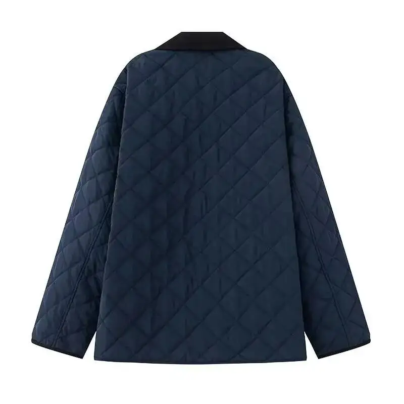 Damen-Jacken, Mantel, 2022, lässig, locker, Oberbekleidung, Patchwork, Taschen, Langarm-Tops, Oberbekleidung mit Knopf, Damen-Casacos-Top