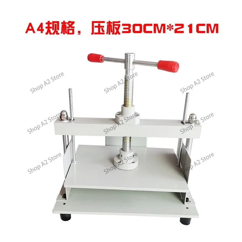 Manual Paper Press Machine A4 Book Press, Bookbinding Notes Office Invoice Steel Flattening Machine, Heavy Duty Bookbinder