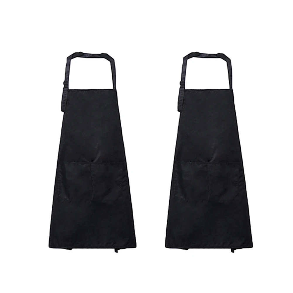 

Apron Waterproof Cleaning Cooking Korean Fashion Kitchen Bib Black Hanging Neck Work