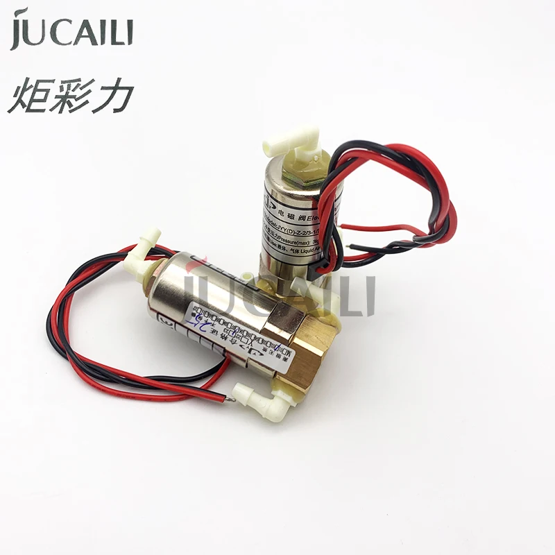 JCL Elbow Head 3 Way Electric Solenoid Valve for Challenger Infiniti Phaeton Zhongye Liyu Eco Solvent Printer JYY(D)-Z-2/3