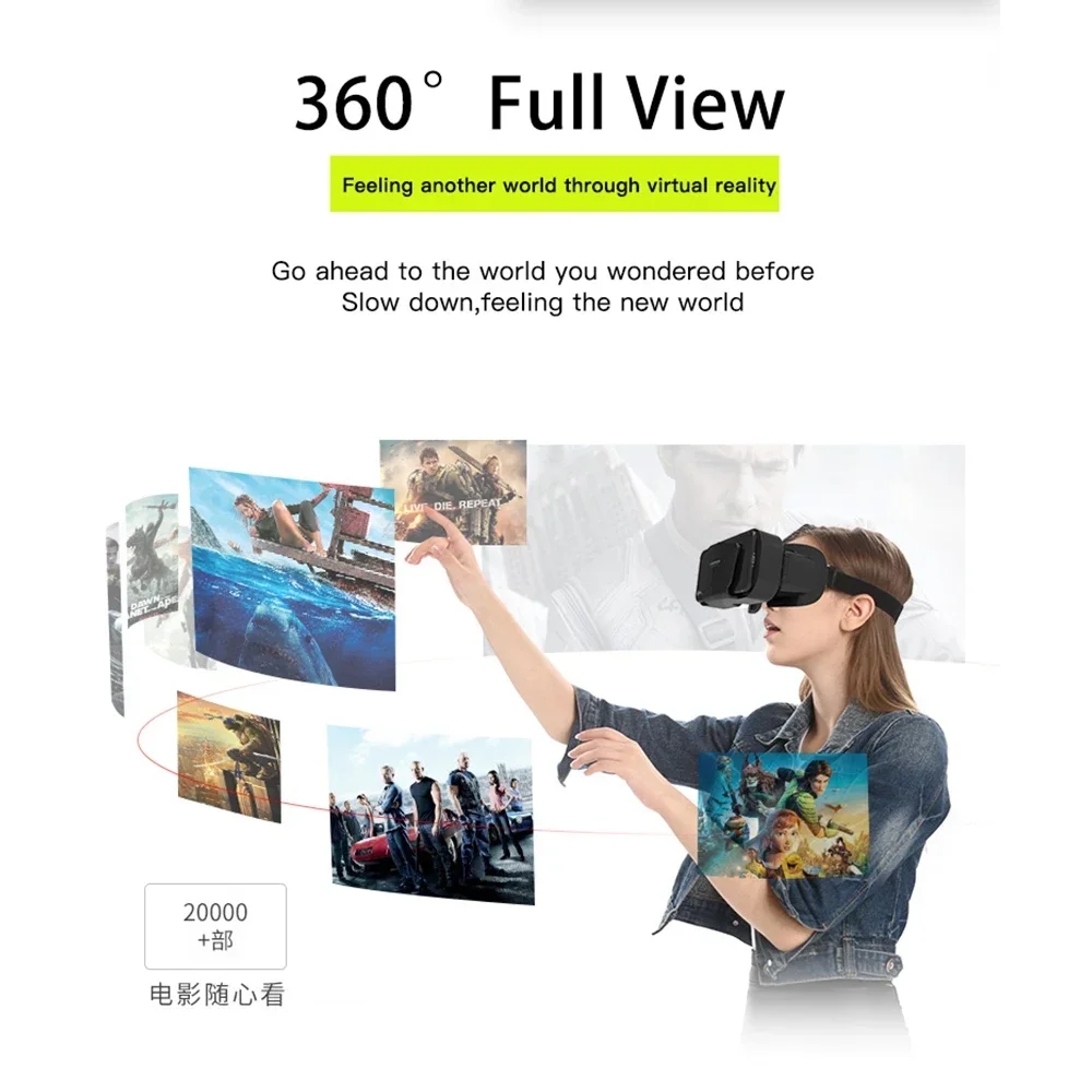 Xiaomi G10 VR نظارات IMAX شاشة عملاقة ثلاثية الأبعاد صندوق الواقع الافتراضي نظارات للهواتف الذكية الهاتف المحمول Gogle لعبة ملحق