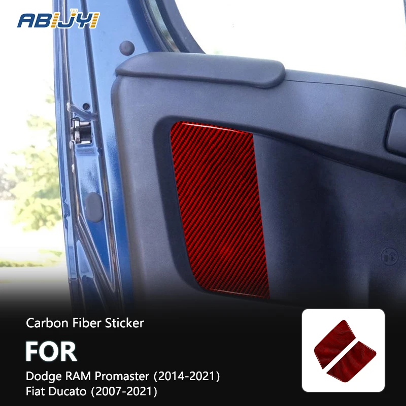 Upper Door Panel Carbon Fiber Interior Stickers For Dodge RAM Promaster 2014-2021 Fiat Ducato 2007-2021 Car Interior Accessories