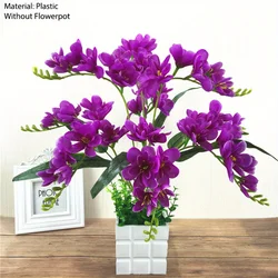 1Pc Artificial Orchid Flower Without Flower Pot Household Wedding Flower Arrangement Flower Art Orchid Home Wedding Decoration