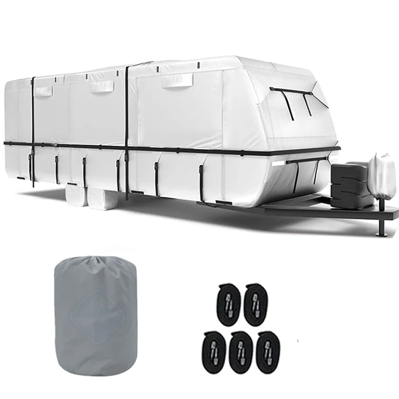 

For Winter Snow Heavy Duty Outdoor Motorhome Camper Cover Anti-tear All Weather Dustproof RV Cover Hail Protection RV Cover