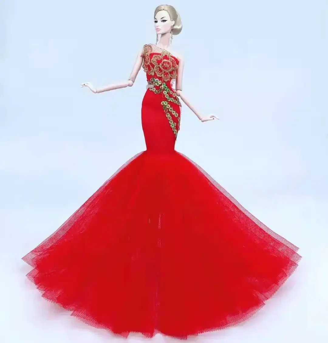 1/6 Cổ Điển Đuôi Cá Áo Cưới Cho Búp Bê Barbie Quần Áo 11.5 "Búp Bê BJD Phụ Kiện Đi Kèm Búp Bê Trang Phục Váy Công Chúa Trẻ Em đồ Chơi