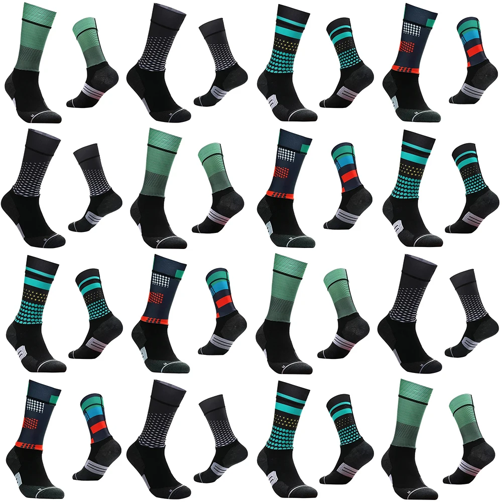 

Ассорти велосипедных носков для мужчин и женщин, дышащие влагоотводящие быстросохнущие компрессионные велосипедные спортивные носки