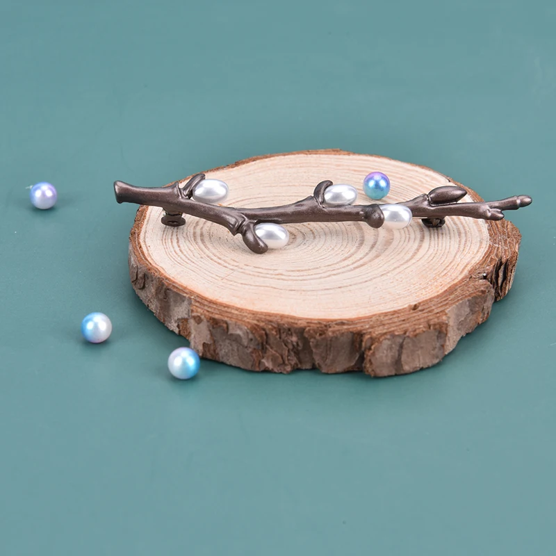 خمر لؤلؤة زهر البرقوق فروع زهرة دبابيس دبابيس بروش باقة أنيقة #2