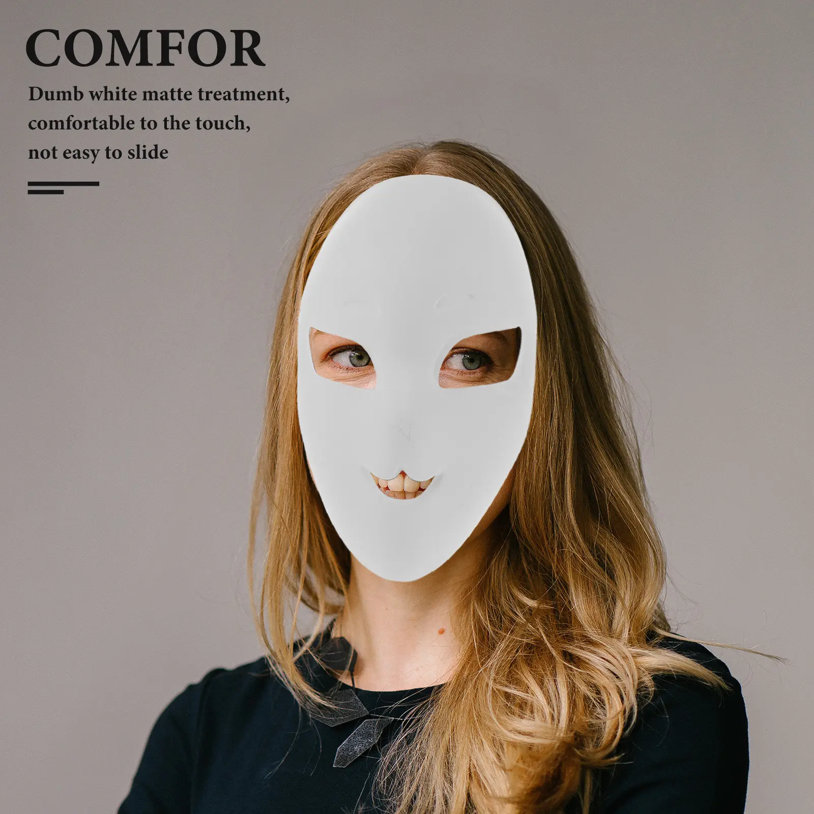 

Blank White Fox Mask Thick Plastic Unfinished DIY Masquerade Party Mask for Halloween Cosplay Painting Blank Masks to Decorate