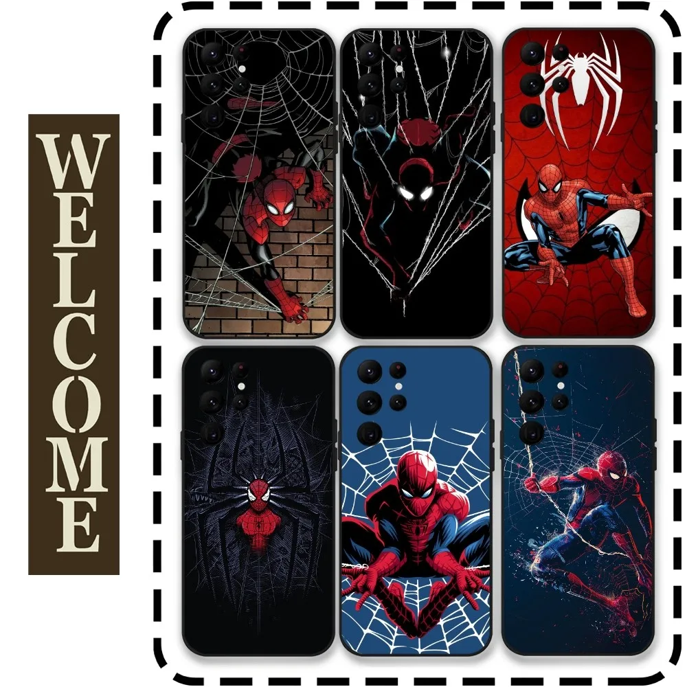 

Spider Man Art Design Phone Case for Samsung Galaxy S24 Ultra S22 S23 Ultra S21 S20 5G Protective Silicone TPU Funda
