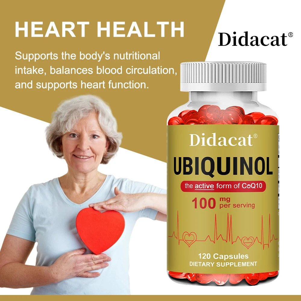 Ubiquinol CoQ10 Vegetable Capsules, Antioxidant, Support Joint, Cellular Energy Production, Heart & Cardiovascular Health