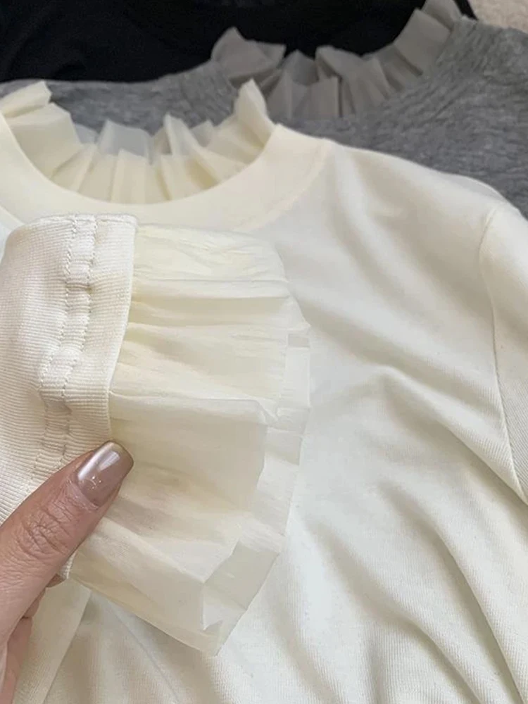 슬림핏 또는 롱 티셔츠 여성용 가을 겨울 하이 칼라 기본 티셔츠 출퇴근용 슬림핏 얇은 폴리에스터 섬유