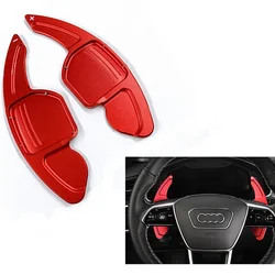 1 Set Car Steering Wheel Extension Shifters DSG Shift Paddles For AUDI A3 S3 A4 S4 B8 A5 S5 A6 S6 A8 R8 Q5 Q7 TT Red With Screw