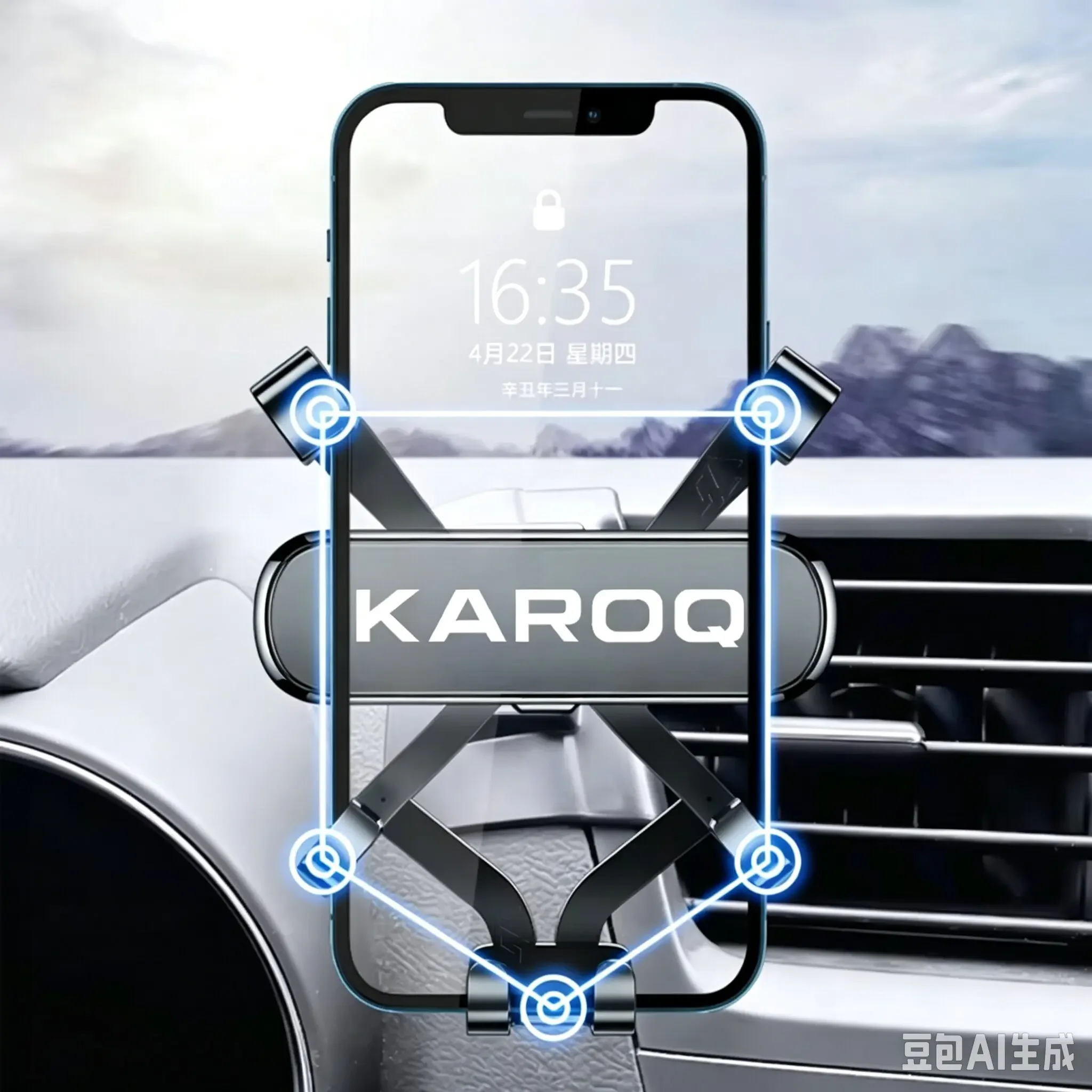 Phone Holde Car For Skoda Karoq 0X7 2021-2024 Mobile Support Special Fixed Bracket GPS Base Mount Stand Interior Accessories