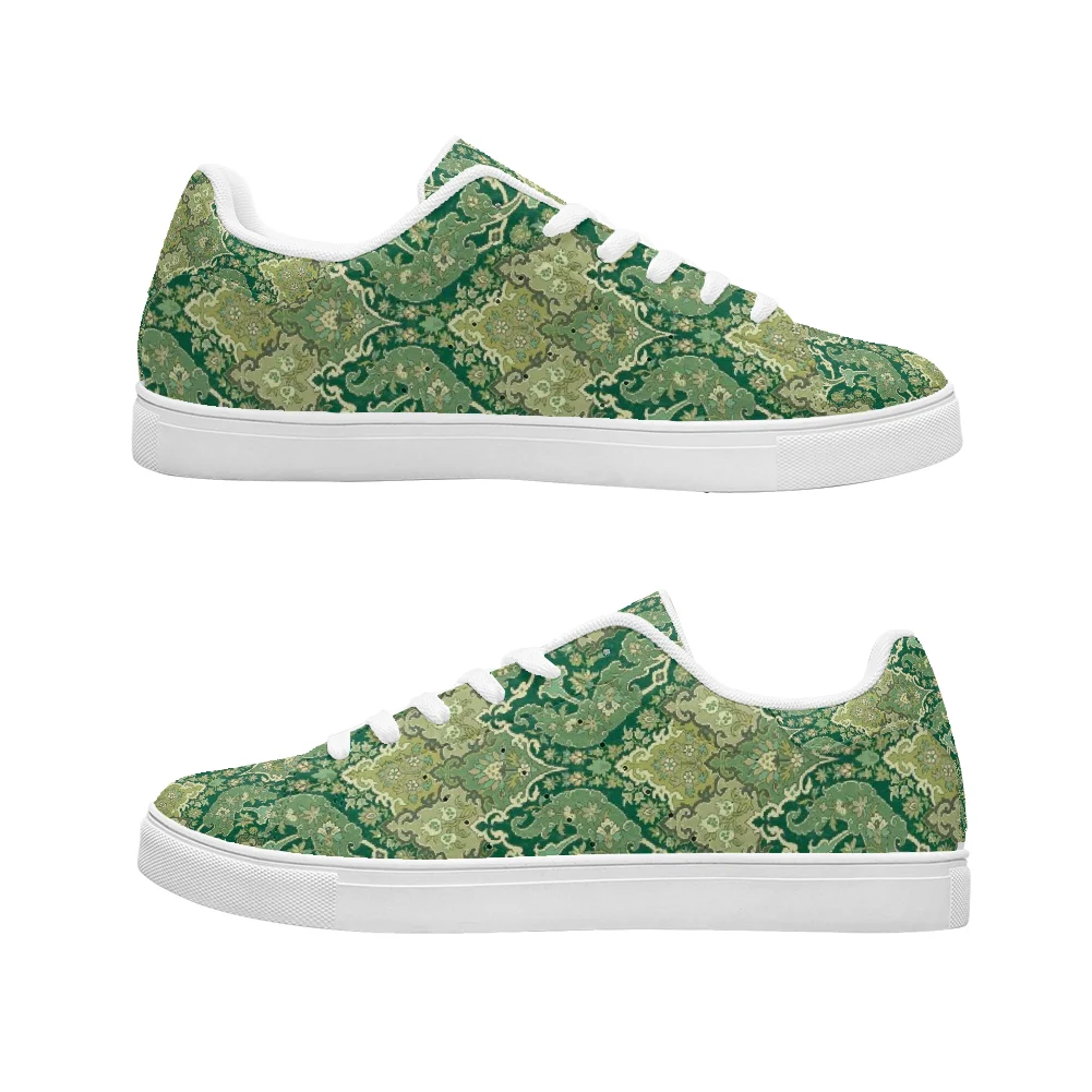 

Green pattern Casual Sneakers High-Quality White Fashion Shoes Versatile and Stylish for men and women