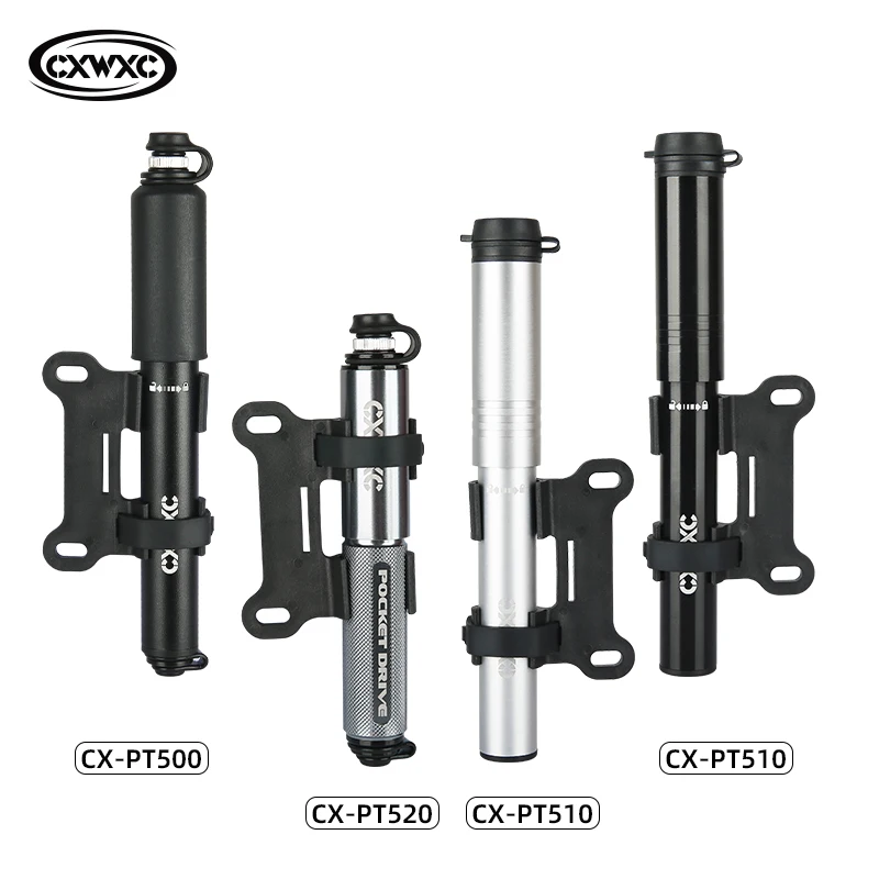 CXWXC Mini Tire Hand Air Pump Max 160Psi Portable Schrader Presta Valve Inflator Aluminum Alloy Cycling Hidden Hose Bike Pump