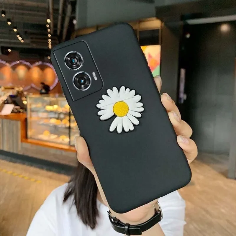 

Case For Moto G96 G56 G86 Power Chrysanthemum Holder Silicone Shockproof Shell For Moto G56 G96 G86 Power TPU Phone Cover