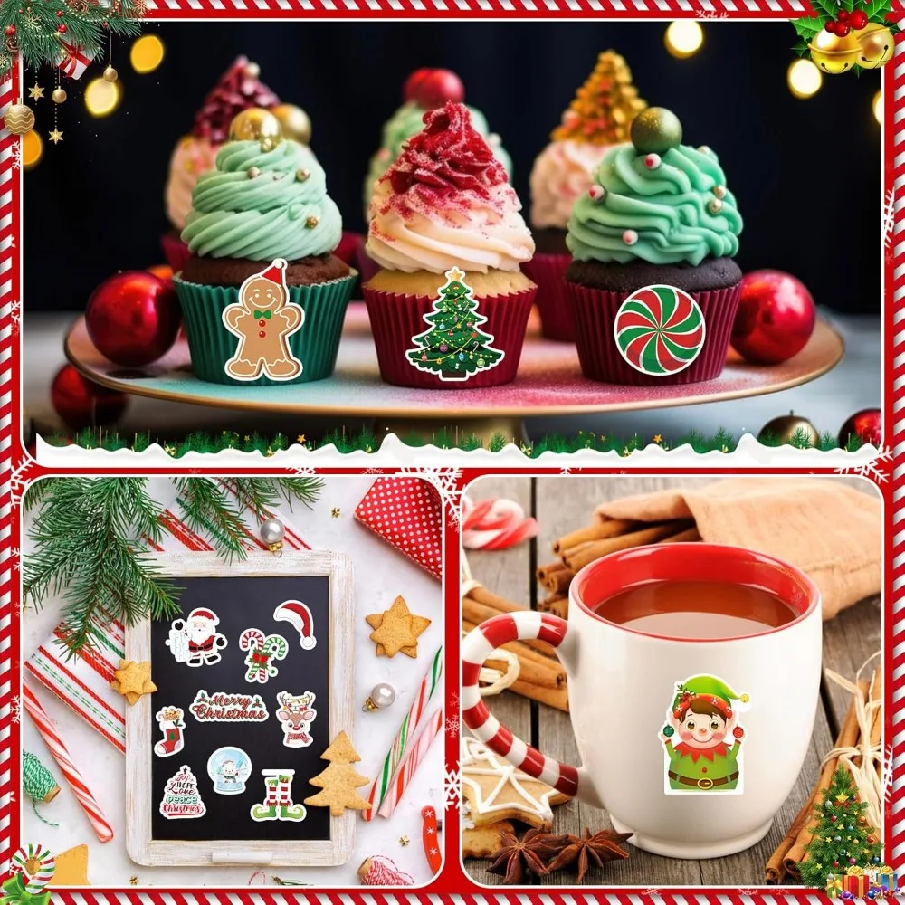 Рождественская наклейка из пенопласта, 300 шт., зимняя оптовая красочная печать, самоклеящиеся пенопластовые наклейки на тему кампуса для детей, Рождество