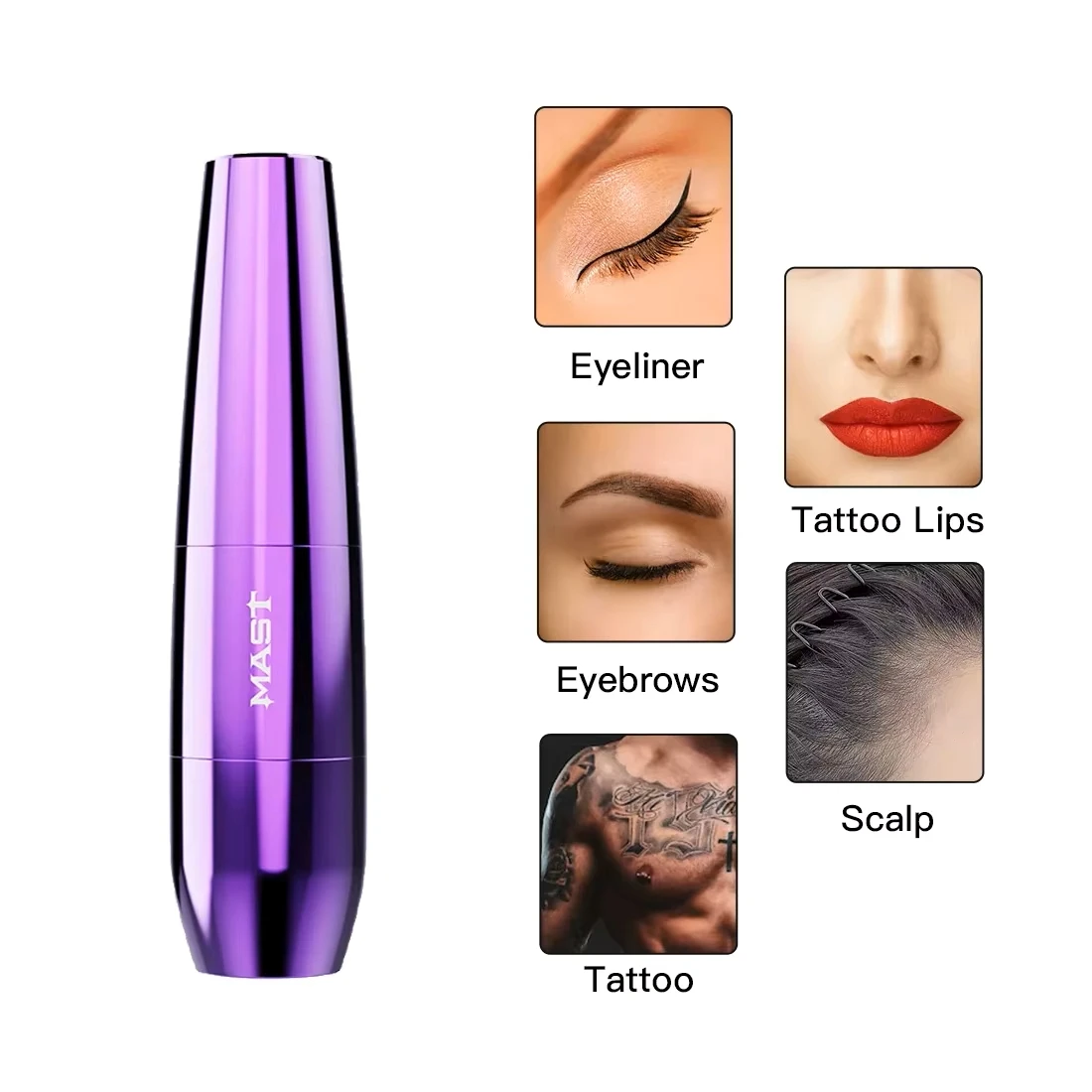 

Mast Tattoo P15 Rotary Tattoo Machine 3.5mm Stroke Eyebrows Lips Eyeliner Scalp Small Tattoos Universal Cartridge Tattoo Needles