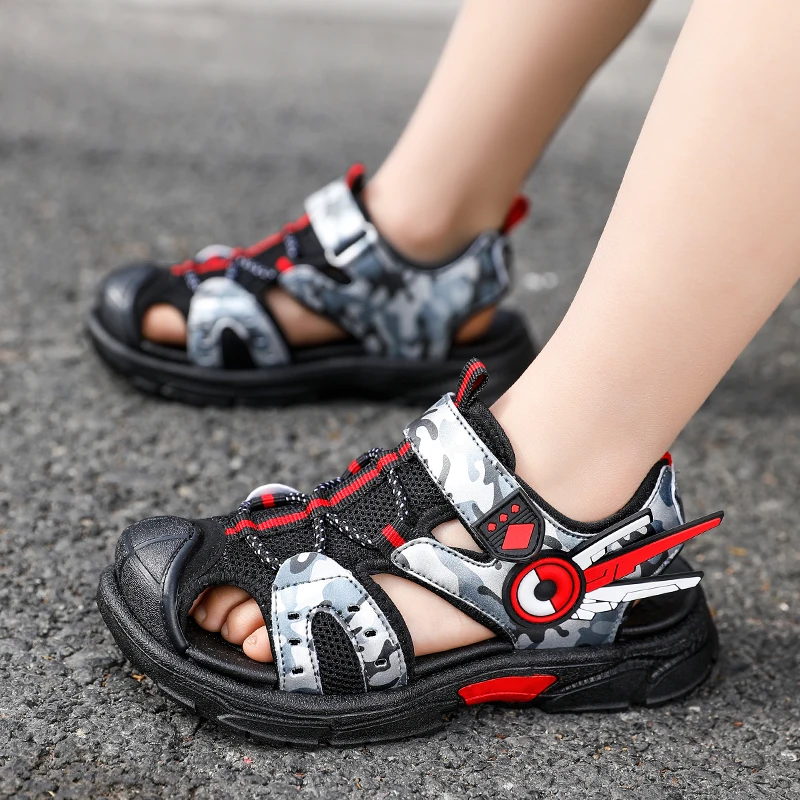 2024 New Summer Kid Non-Slip Shoes Boys Girls Beach Sandals Two Wear Antiskid Lightweight Fashion Sneaker Water Shoe For Child