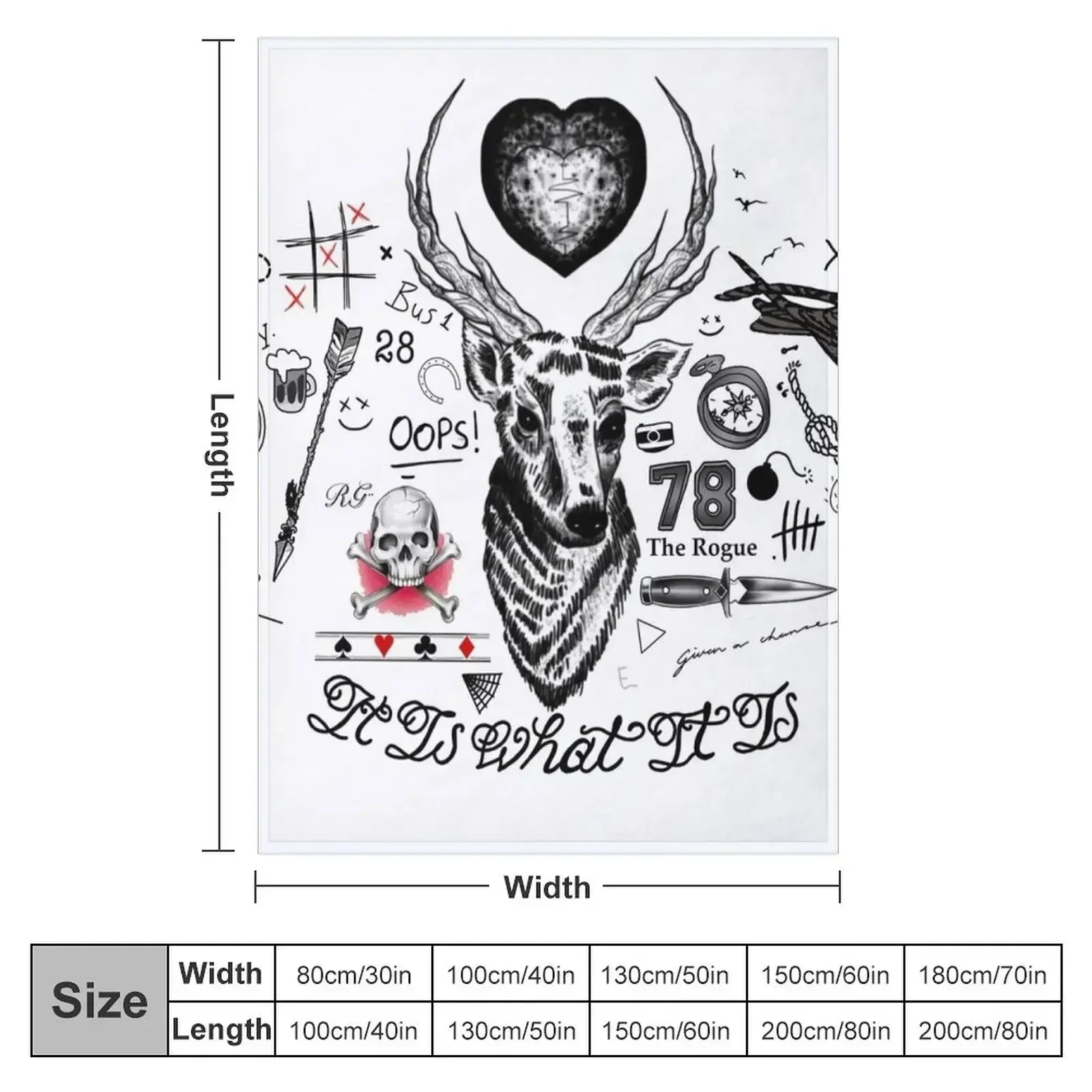 louis t tattoos Throw Blanket couch cozy soft plush fuzzy picnic outdoor blanket