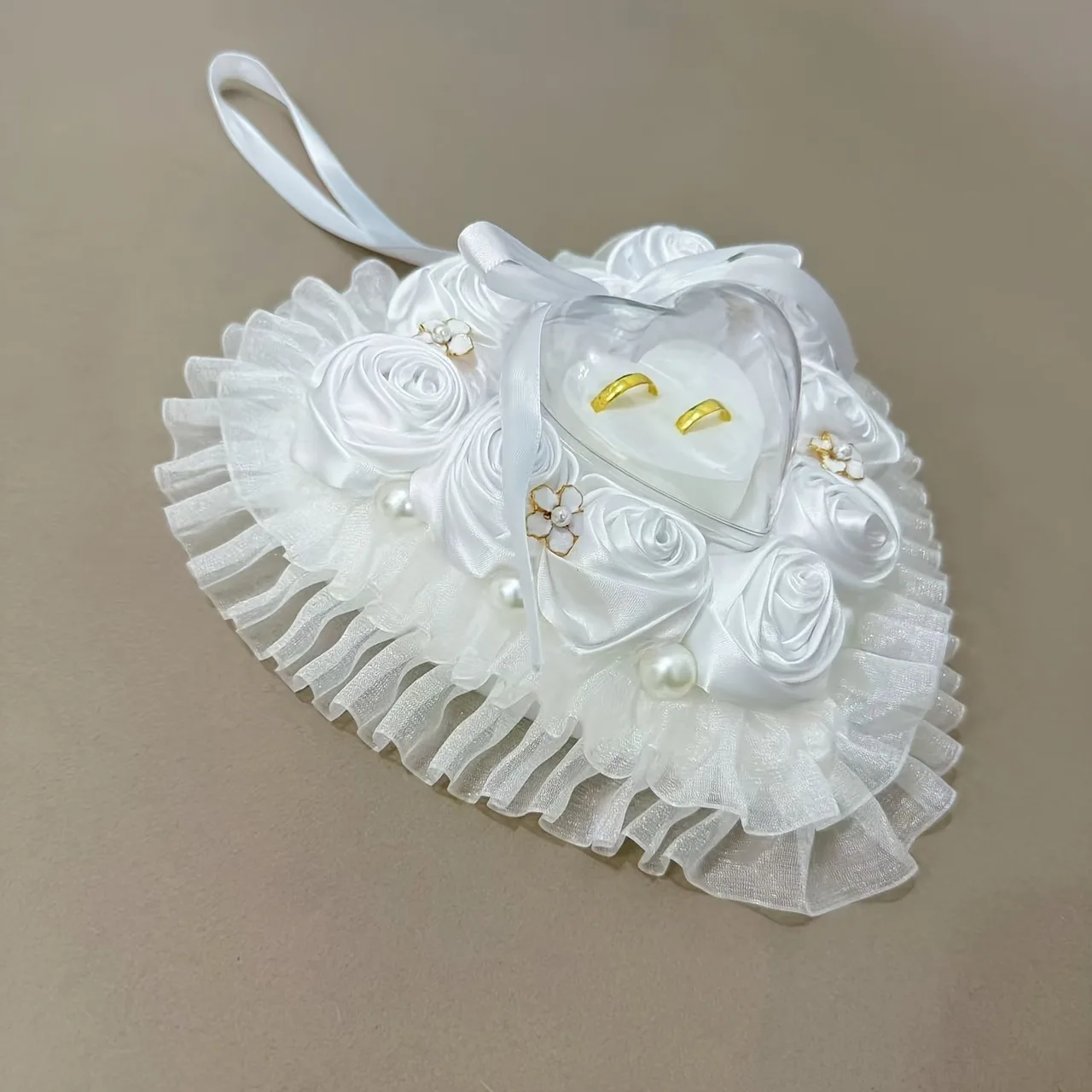 Elegantes Rosenringkissen, Heiratsantrag der Braut, Jahrestag – Hochzeitsfeier-Dekoration