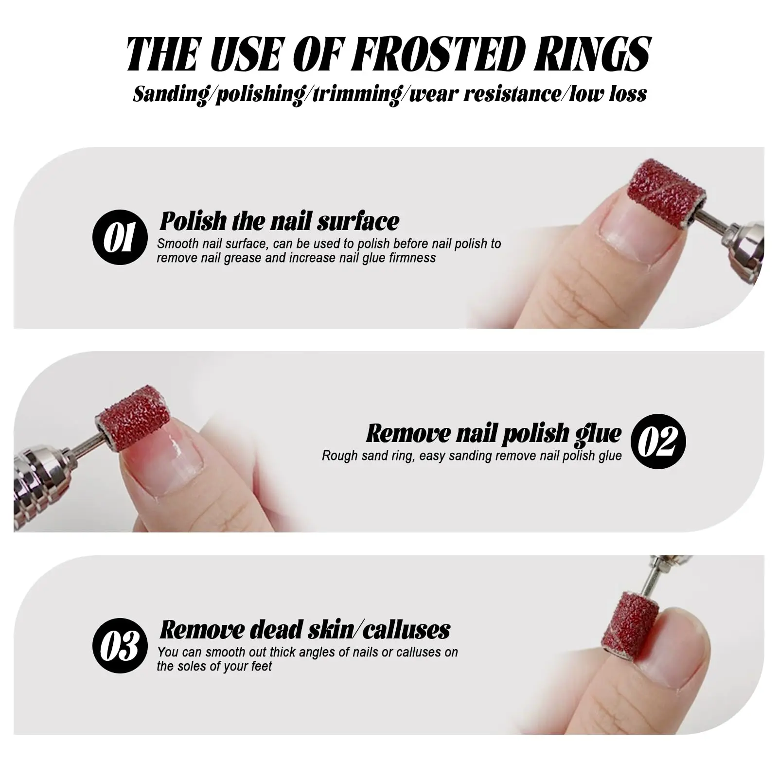 แผ่นขัดเล็บแบบวงกลม 50/100 ชิ้น ขนาด 80-600 กริต สำหรับเครื่องตะไบเล็บและเครื่องขัดเล็บไฟฟ้า