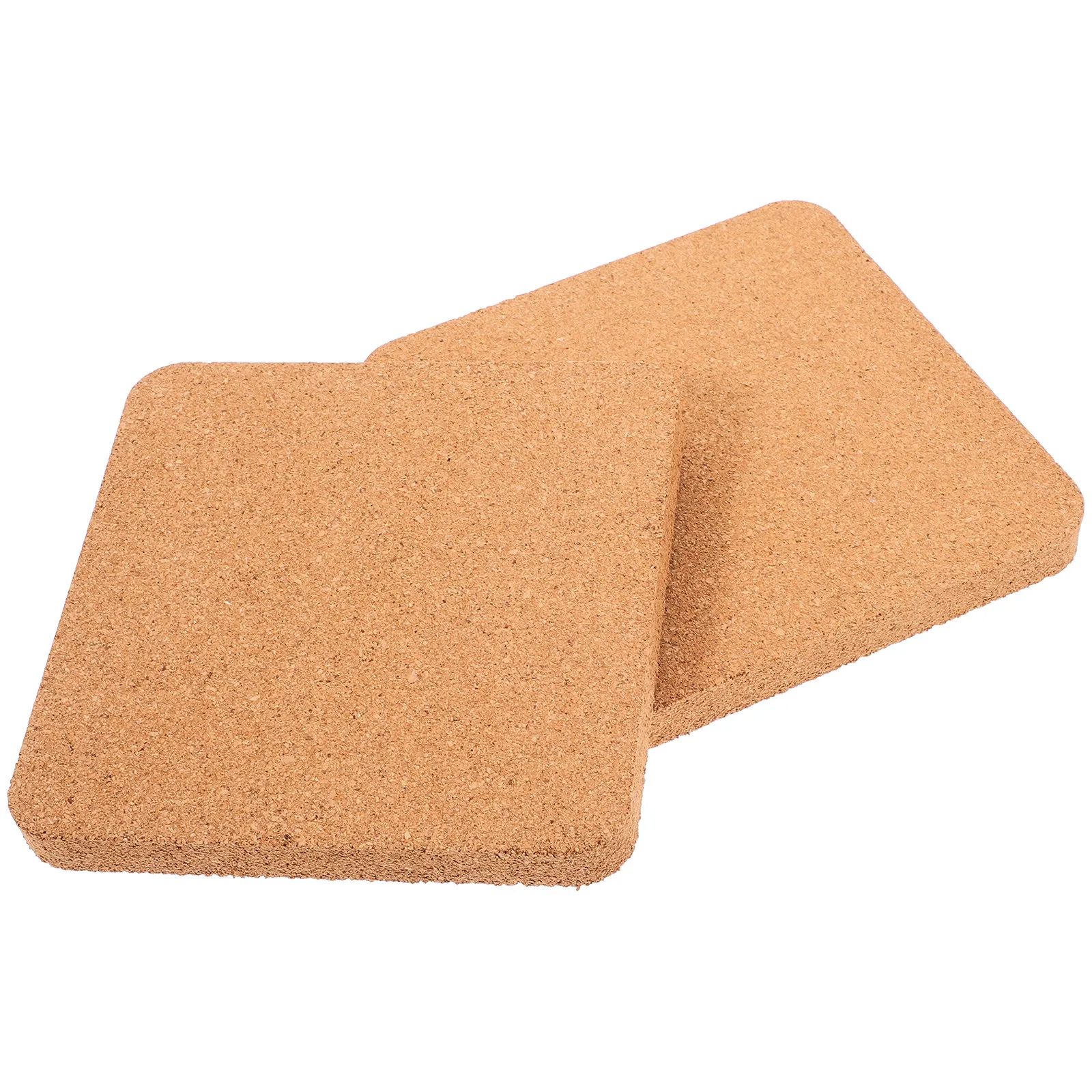 2Pcs Large Cork Board Bulletin Board Wall Mounted Thick Soft Cork Tile for Photos Notes Memos Crafts Art Display Creative Office