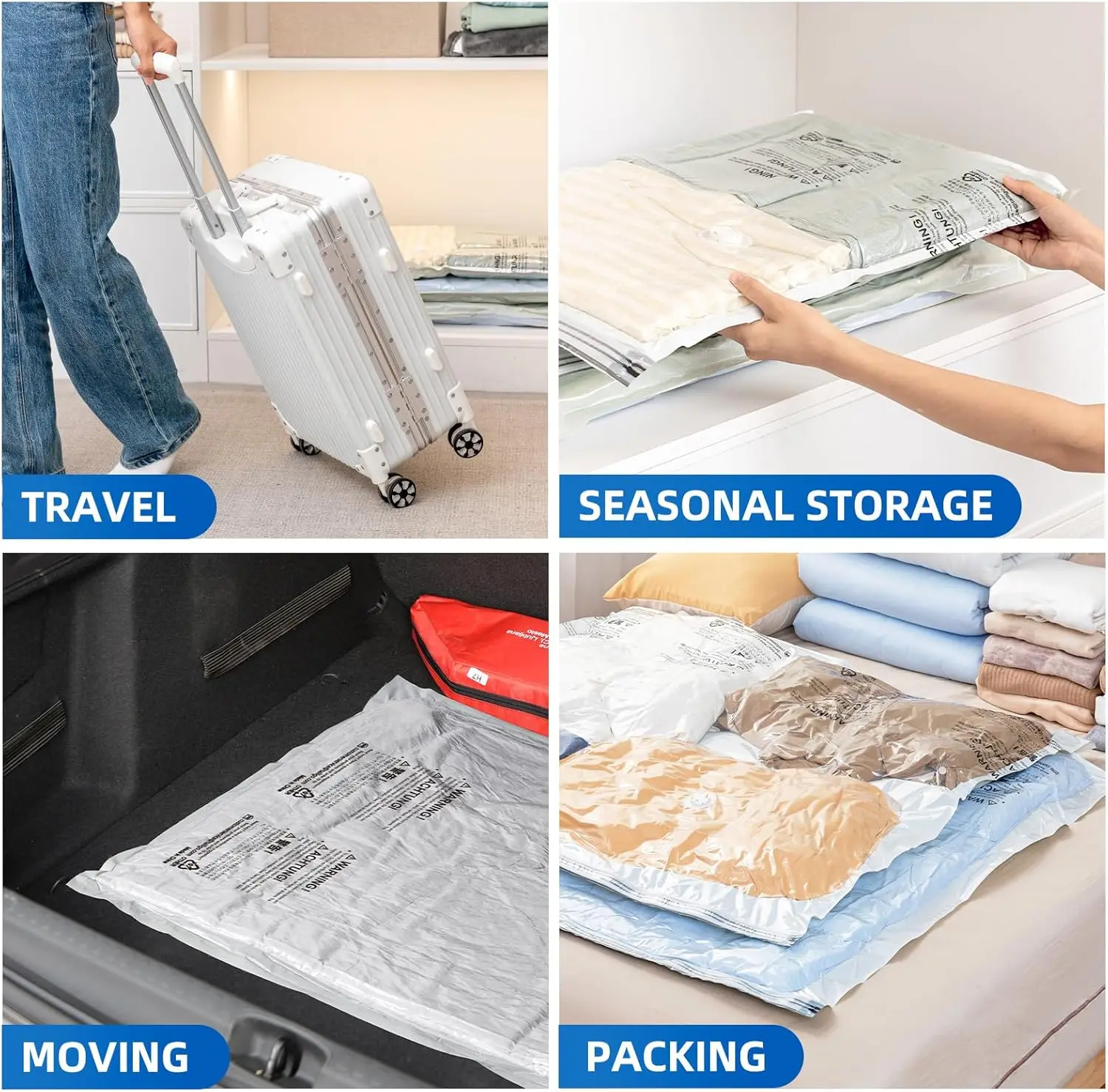 TAILI 4/8 Pack Vacuum Storage Bags for Comforter and Blankets Jumbo Vacuum Seal Bags for Bedding, Space Saver Bags for Clothes