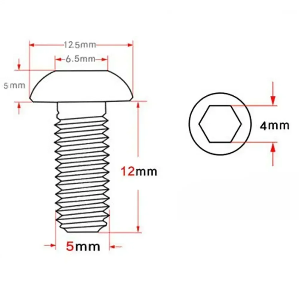 2Pcs/Set Colorful Aluminum Alloy Mountain Bike Water Bottle Holder Cage Screw Bolts M5x12mm Screw Durable Bicycle Accessories