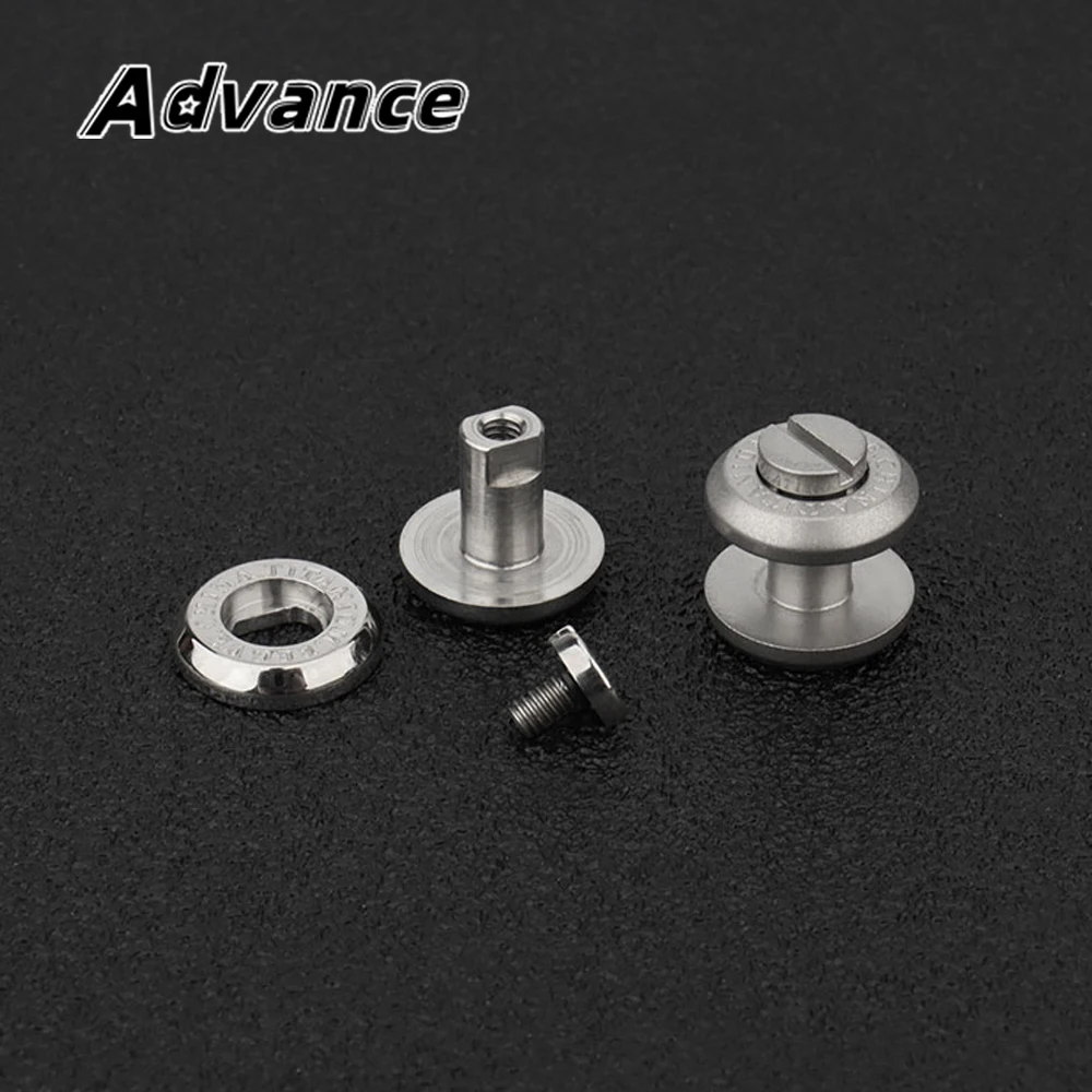 2pcs Titanium Keychain Accessories Titanium Alloy Waist Belt Fixed Screw Pin Buckle Outdoor Tool EDC