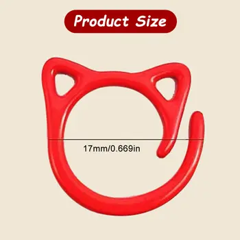 24個彩色貓形編織圈金屬貓耳鉤針記號針家用編織配件 6 最佳銷售 鉤針編織 - №3