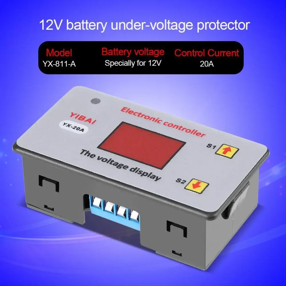 

Low Voltage Battery Under-voltage Controller Cut off Switch Protection Module Accuracy 0.1V 79*43*39.5mm Adjustable