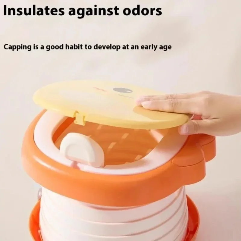 Складной маленький туалет для детей, портативный умывальник для подгузников на открытом воздухе, подходит для дорожных автомобильных туалетов, для младенцев мужского и женского пола