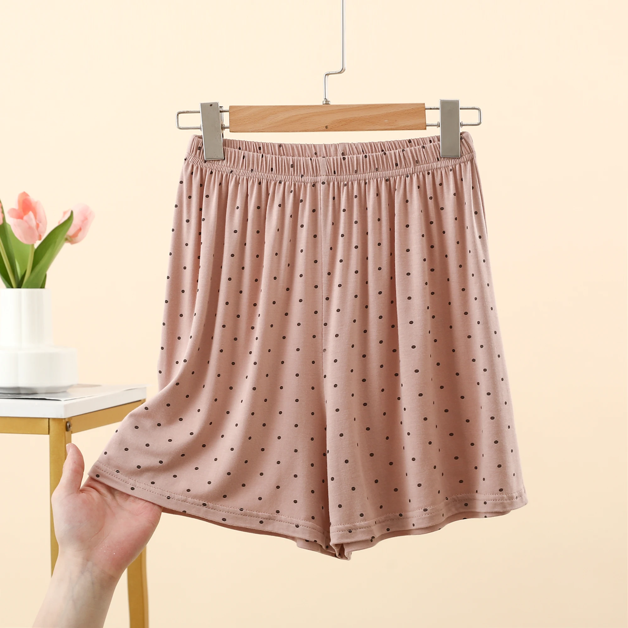 Polka Dot Modal Shorts Women Summer Thin Loose Casual Student Shorts Can Be Worn outside Large Size Elastic Waist Home Pants