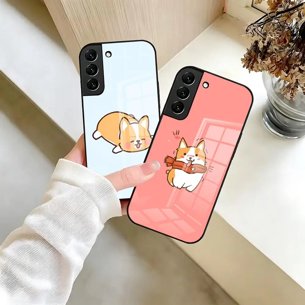 Lazy Shiba Phone Case For Samsung S26 S25 Edge S24 S23 S22 Ultra Plus Fe A57 A37 A17 A27 5G Glass Cover