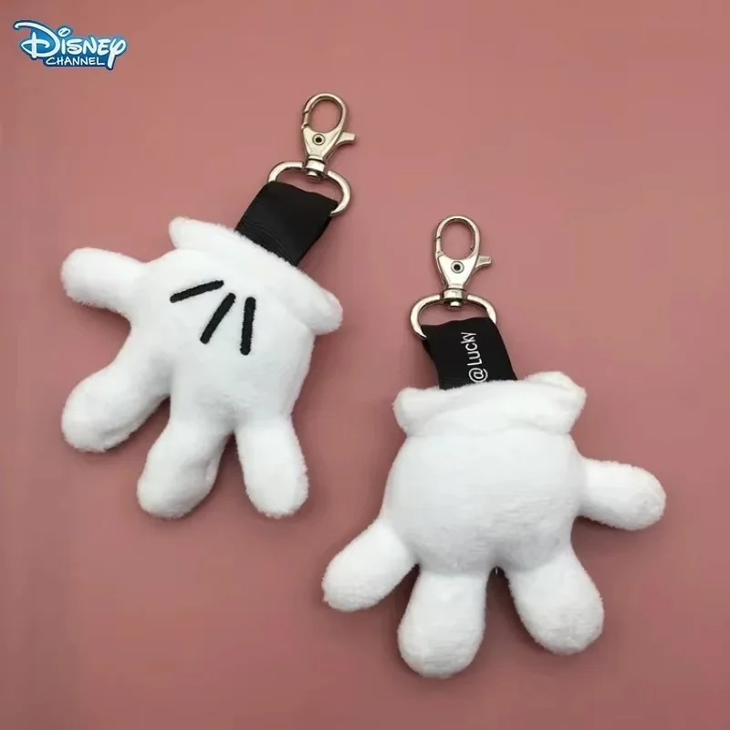 

Disney Mickey Mouse Palm Gloves Plush Keychain Lovely Pendant Key Ring For Bags Schoolbag Backpacks Accessories Birthday Gifts