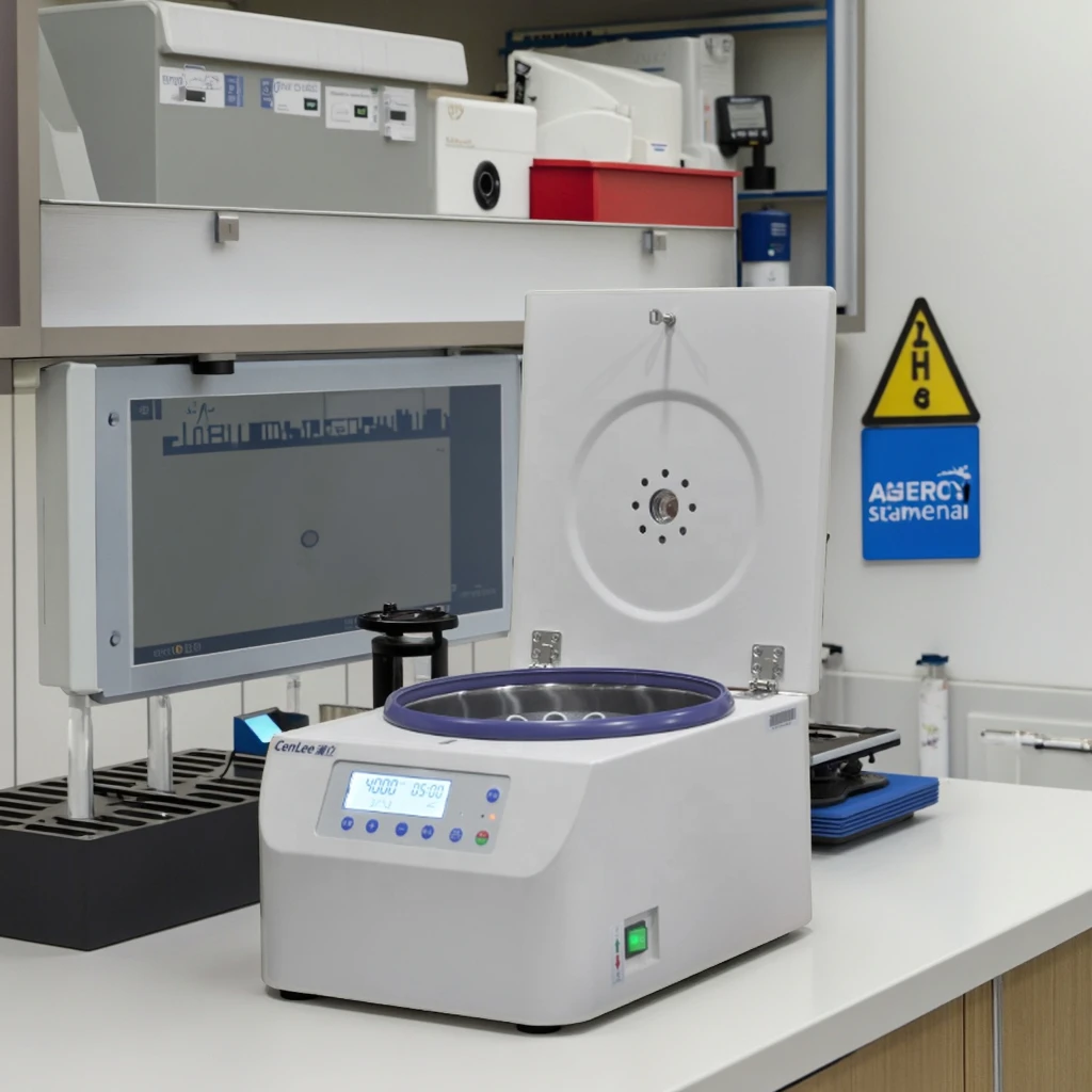 

Новейшая настольная автоматическая балансировочная центрифуга 4000 об/мин для лабораторного использования, 50 мл, 10 мл, 15 мл, угловой ротор, ЖК-дисплей