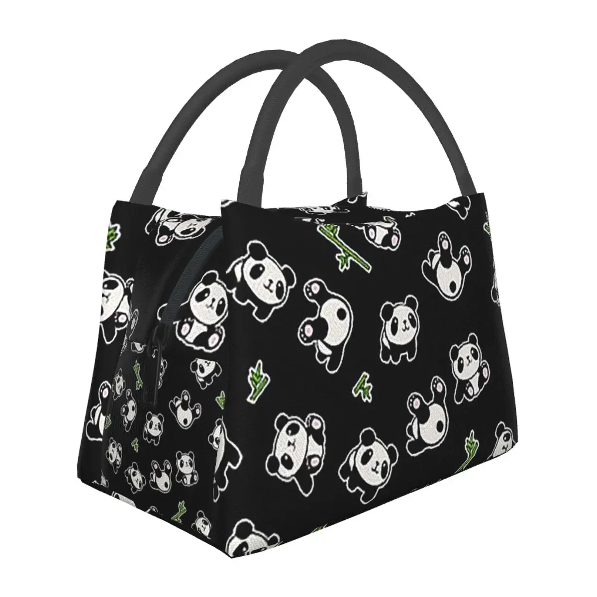 Panda Pattern Lunch Bags Insulated Bento Box Waterproof Lunch Tote Picnic Bags Cooler Thermal Bag for Woman Children Work