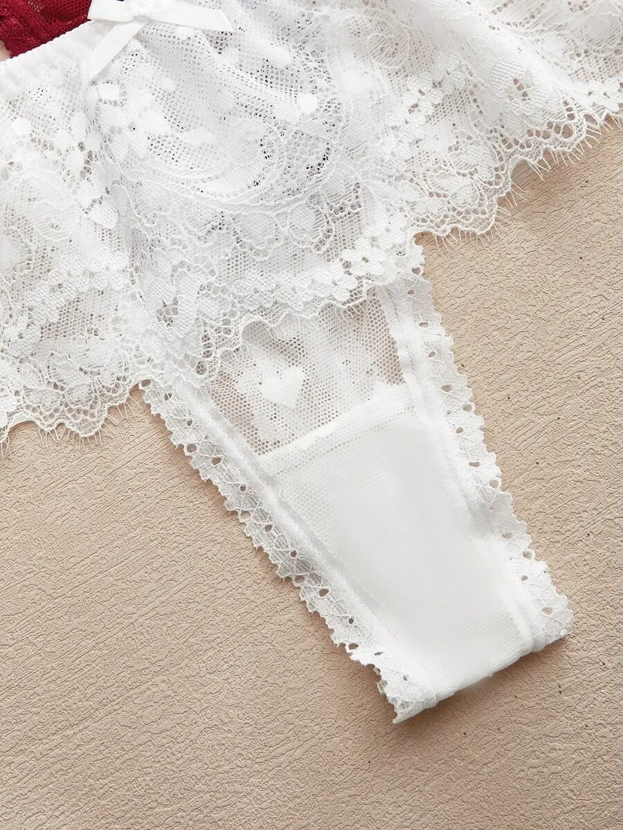 

3pcs Lace Thong Panties For Women Assorted Colors