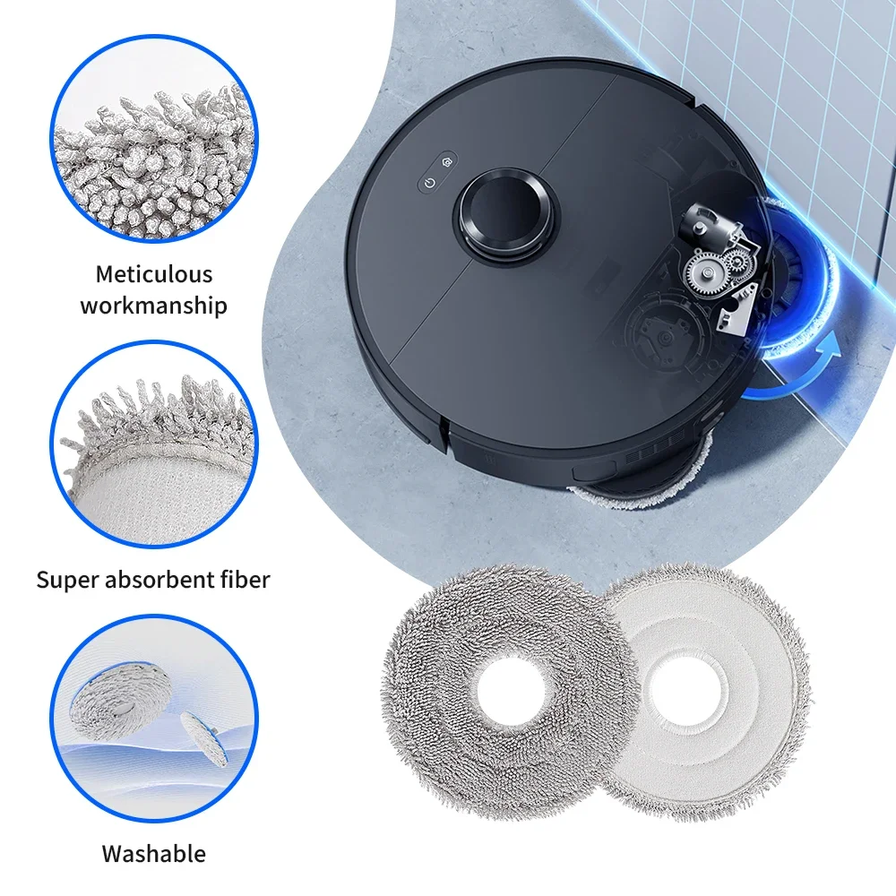 For Midea V12 Pro Sweeping Robot Vacuum Cleaner Hepa Filter Main Side Brush Spare Parts Dust Bag Mop Pad Home Accessories